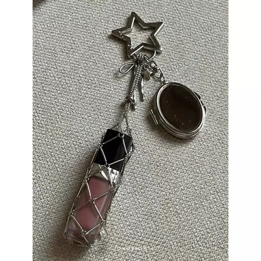 Celestial Stargazer Oval Locket bag Charm