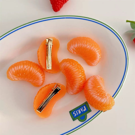 Orange Slice Hair Clip