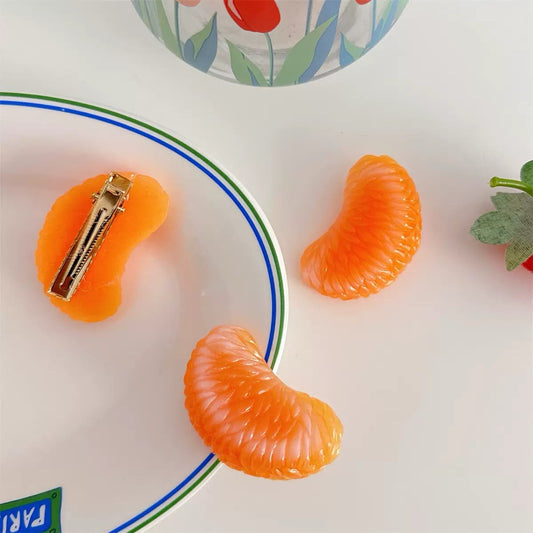 Orange Slice Hair Clip