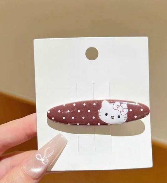 Mocha Kitty Polka Clip