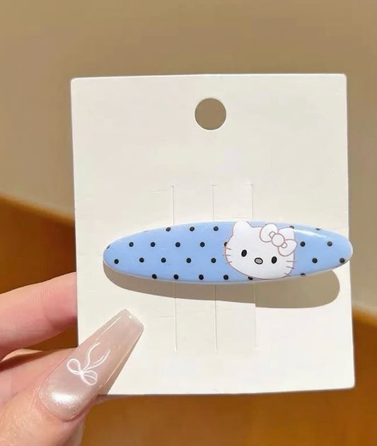 Blueberry Kitty Polka Clip