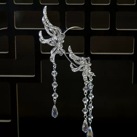 Silver Angel Wing Ear Cuffs (1pcs)