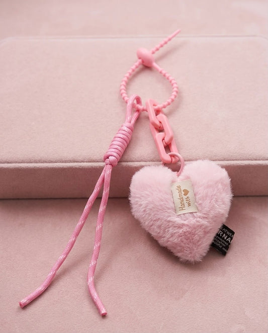 Bubblegum Plush Heart Charm