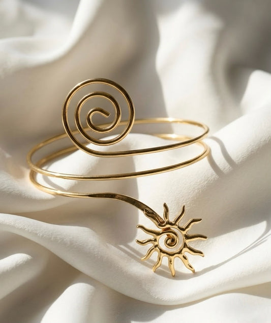 Golden Celestial Swirl Cuff