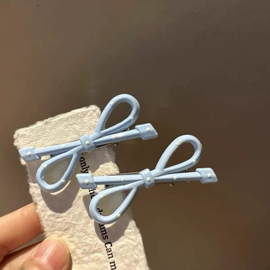 Blueberry Frost Bow Clips (pack of 2)