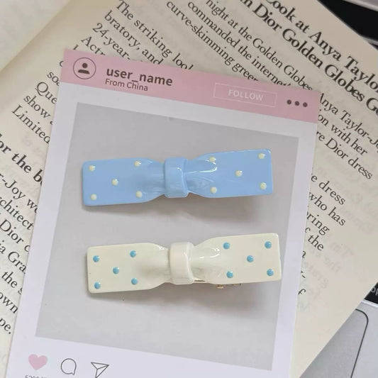 Chiffon Sorbet Polka Bows (pack of 2)