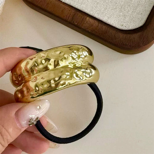 Textured Chunky Metal Hair Tie