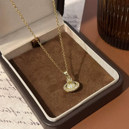 Soft Celestia Saturn Necklace
