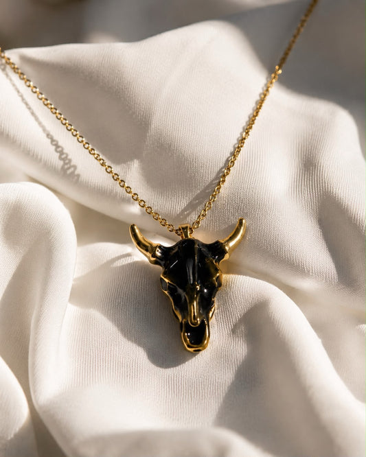 Tibetan Dark Bull Horn Necklace