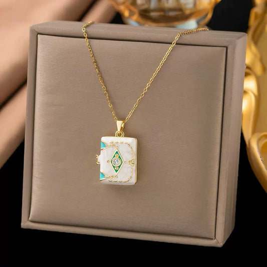 Pink Chateau Vintage Locket Necklace (memory pendant)