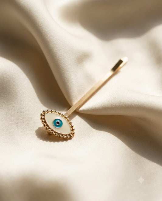 Protect my energy! Evil Eye Hair Clip