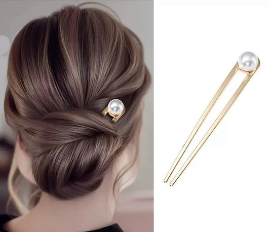 Poised Elegance Pearl Bun Pin