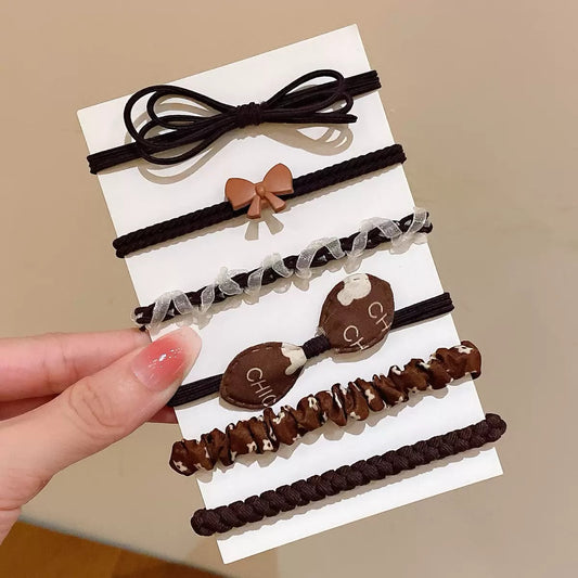 Espresso Everyday Hair Ties (Pack of 6)