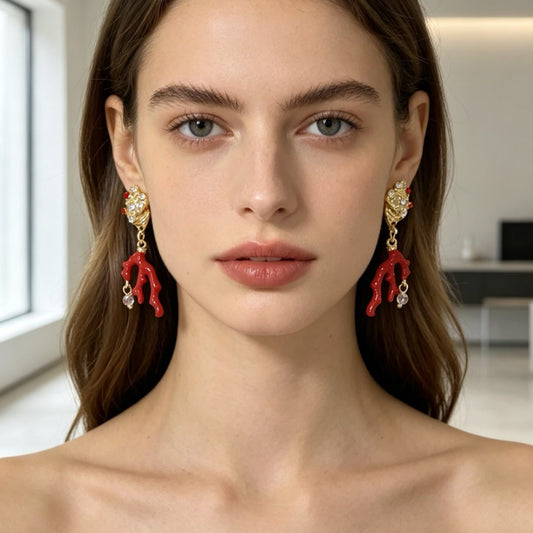 Hot Gossip Chatpate red Earrings
