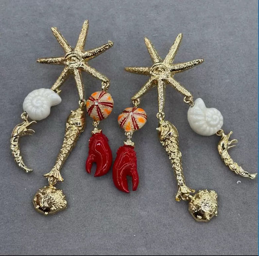 Mediterranean Muse Big Statement Earrings