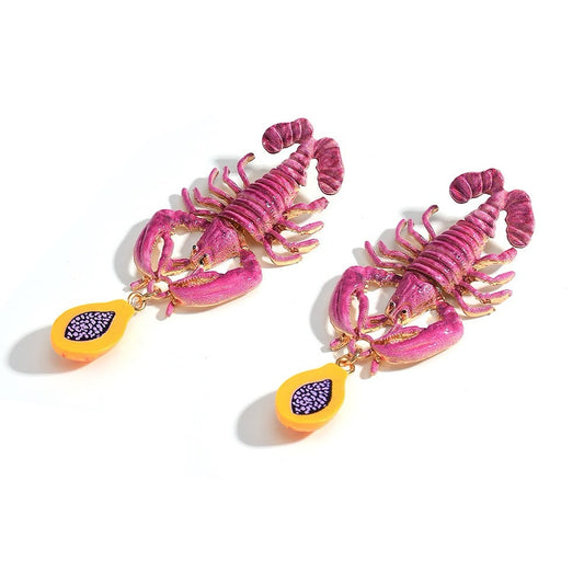 Amalfi Rosé Lobster Earrings