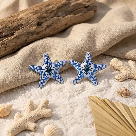 Vintage Summer Souvenir Star Fish Earrings