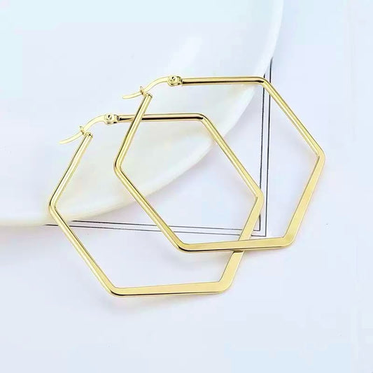 Simply Sculpted Geometric Hoop Earrings