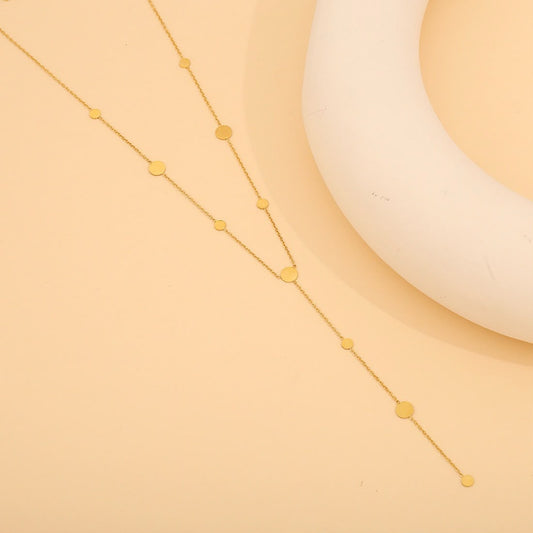 Gold Code Y-Necklace
