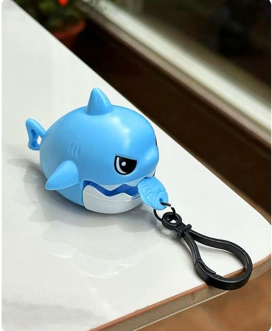 Blue Sharky Pull string Bag Charm