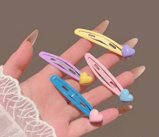 Candy-Coded Heart Hair Clip (1 piece )