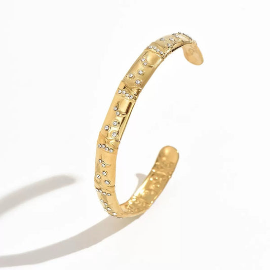 Glimmer-Glimpse Rhinestone Studded Bracelet