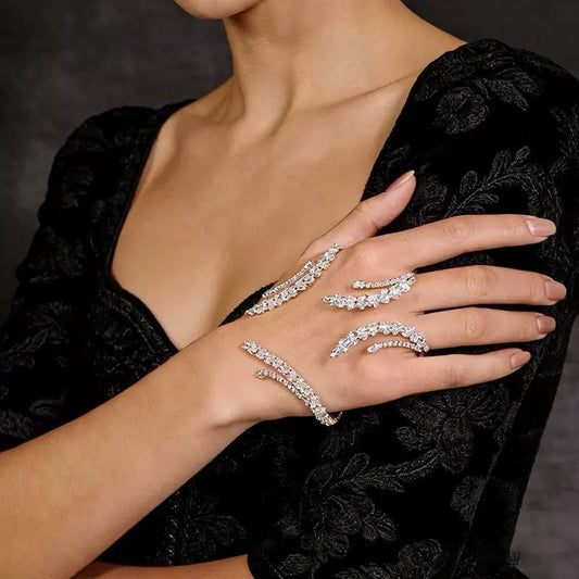 Rhinestone Couture Hand Jewellery (Pack of 2)
