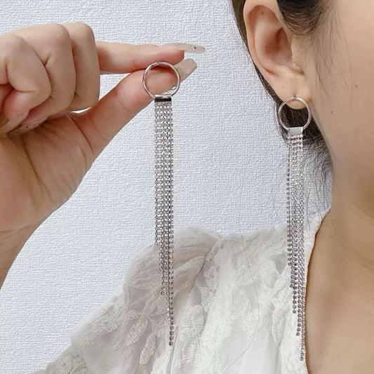 Girl’s Night Rhinestone Strands Earrings