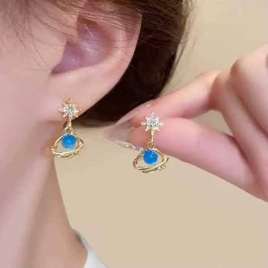 Astral Blue Neptune Muse Earrings