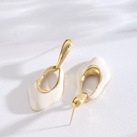 Irregular Ivory Drop Earrings