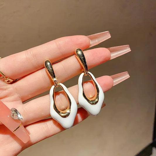 Irregular Ivory Drop Earrings