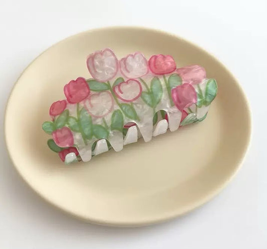 Fluid Meadow Tulip Claw Clip