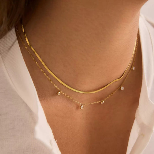 Dual Gleam Layered Necklace