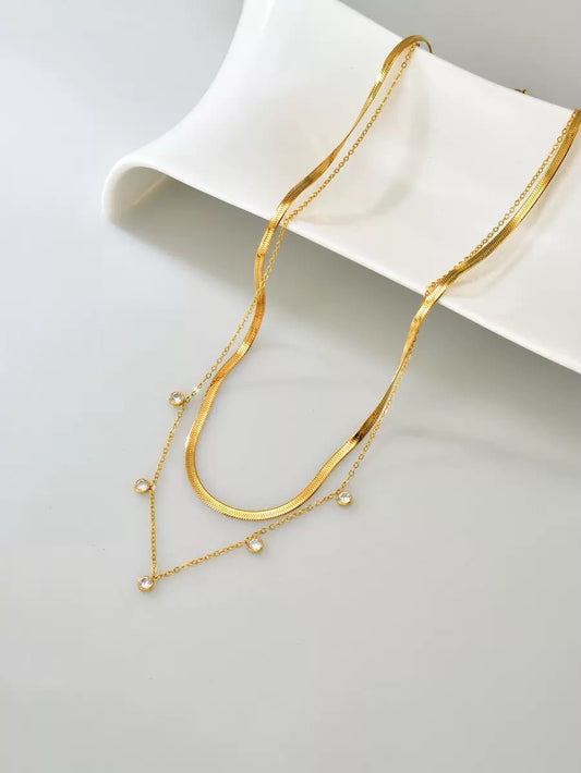 Dual Gleam Layered Necklace
