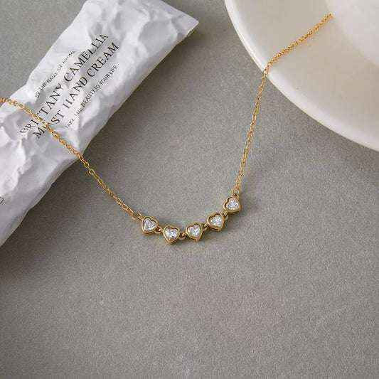 Cupid’s Heart Cluster Necklace