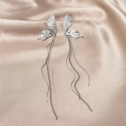 Ethereal Wings Tassel Earrings