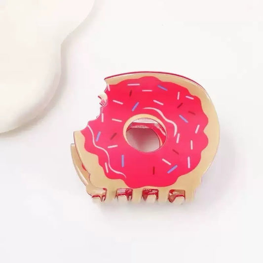Sugary Pink Donut Claw Clip