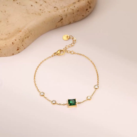 Star-lit Emerald Green Bracelet