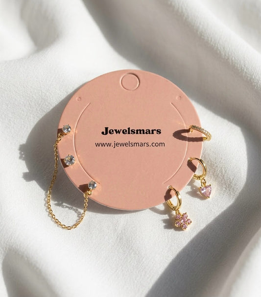 Pink Peony Earrings Combo