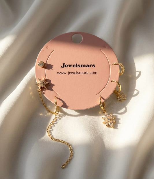 Rhinestone Bloom Set Earrings Combo