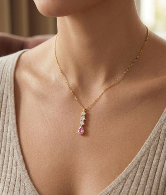 Soft Elegance Teardrop Necklace