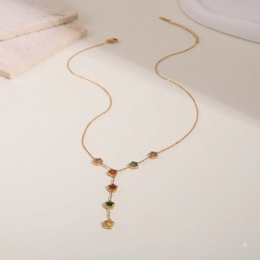Flora Cascade Multicoloured Y-necklace