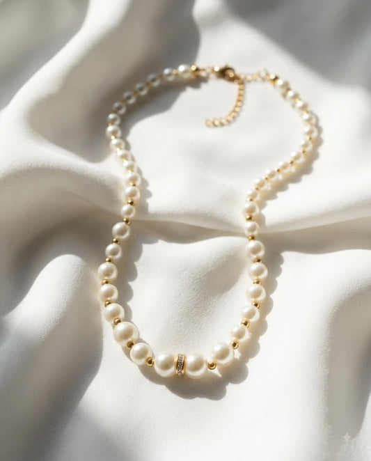 Royalty Faux Pearl Beaded Necklace