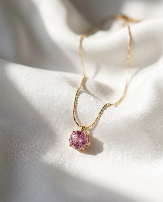 Dainty Pink Poise Necklace
