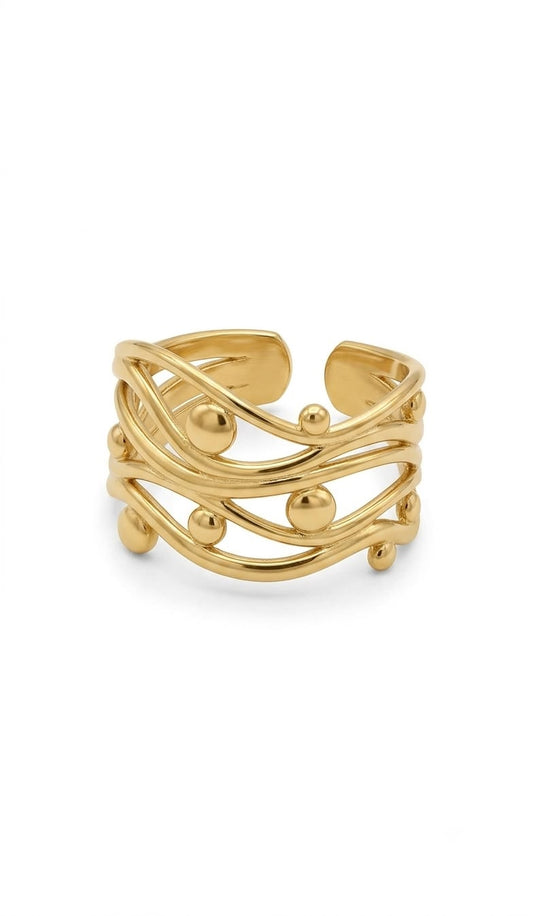 Golden Waveform Multi-band Ring