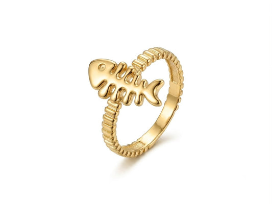 Fish-bone Edgy Ring
