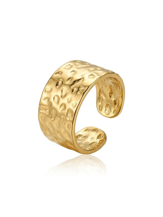Bold-code Texture Band Ring