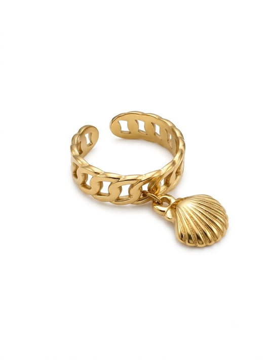 Drift Dangling Shell Ring