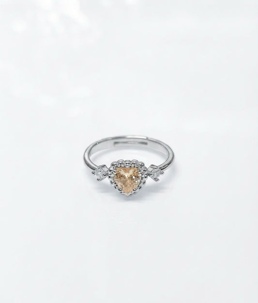 Heartfelt Rhinestone Ring