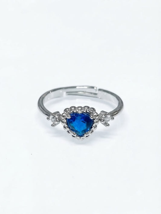 Blue Affection Heart Ring